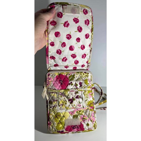 Vera Bradley MAKE ME BLUSH Mini Hipster Crossbody Handbag Quilted Ivory Floral - Picture 6 of 7